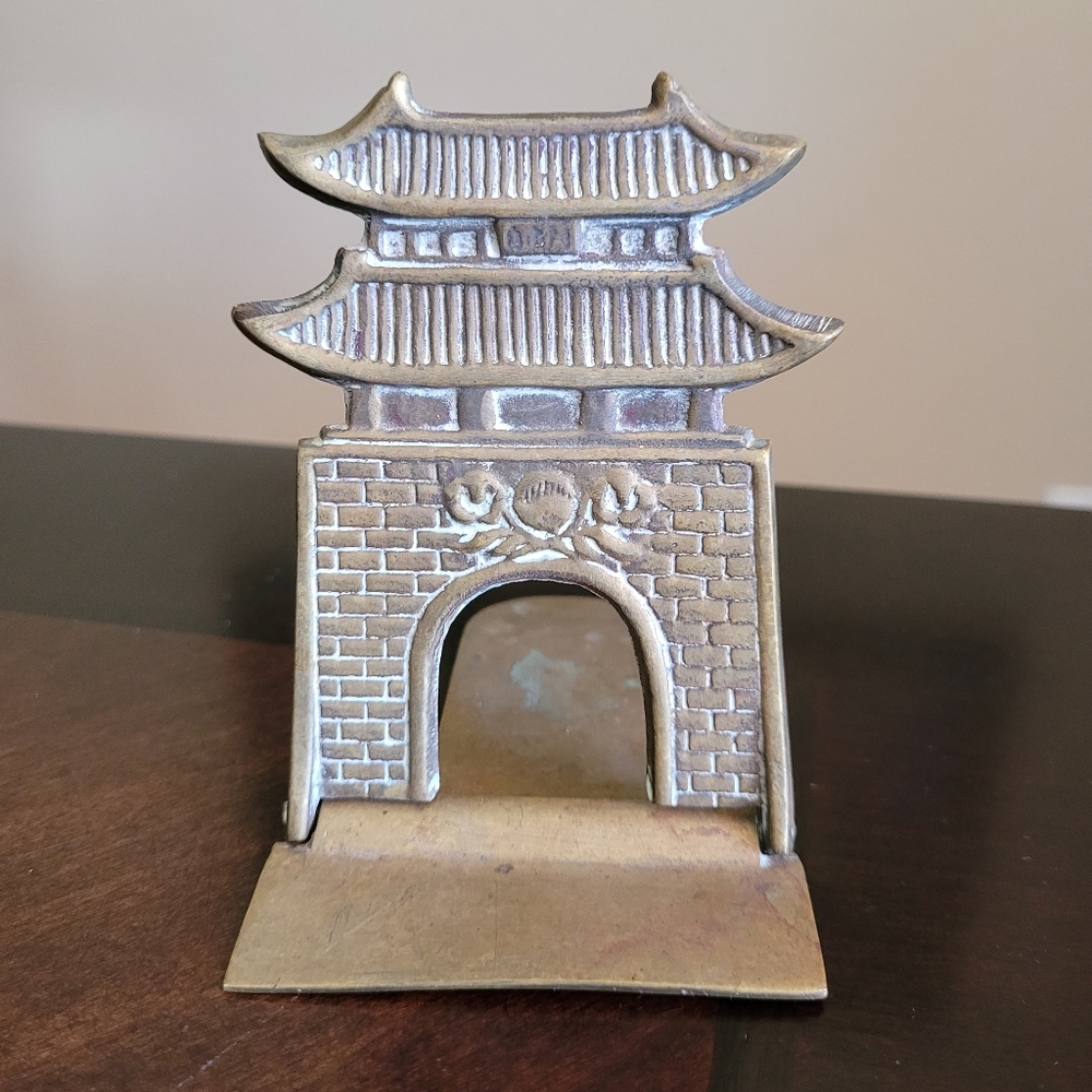 Vintage brass bookend